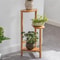 Tier Bamboo Corner Plant Stand Indoor Flower Shelf Space Saving Display Rack