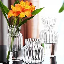 nordic transparent glass hydroponic vase terrarium for modern home decor