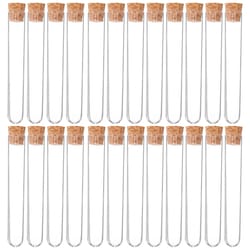 clear plastic test tubes with cork for crafts, storage & mini terrarium displays