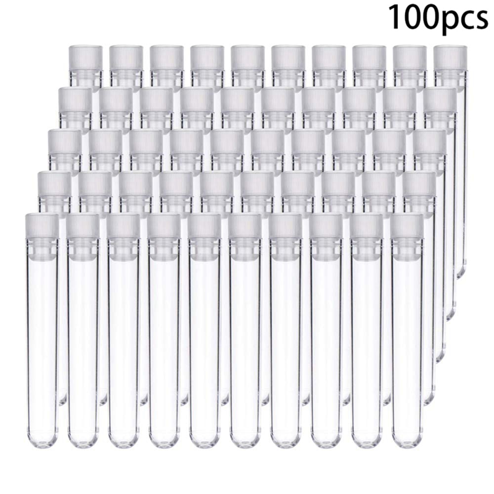 Plastic Test Tubes with Screw Caps Leakproof Sample Containers
