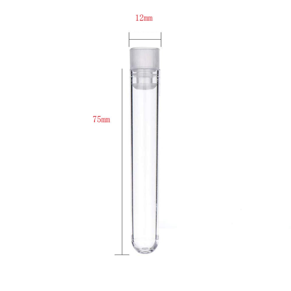 Plastic Test Tubes with Screw Caps Leakproof Sample Containers