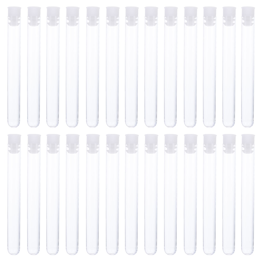 Clear Plastic Test Tubes with Caps Leakproof Sample Containers for Lab Crafts Storage