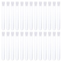clear plastic test tubes with caps leakproof sample containers for lab crafts storage