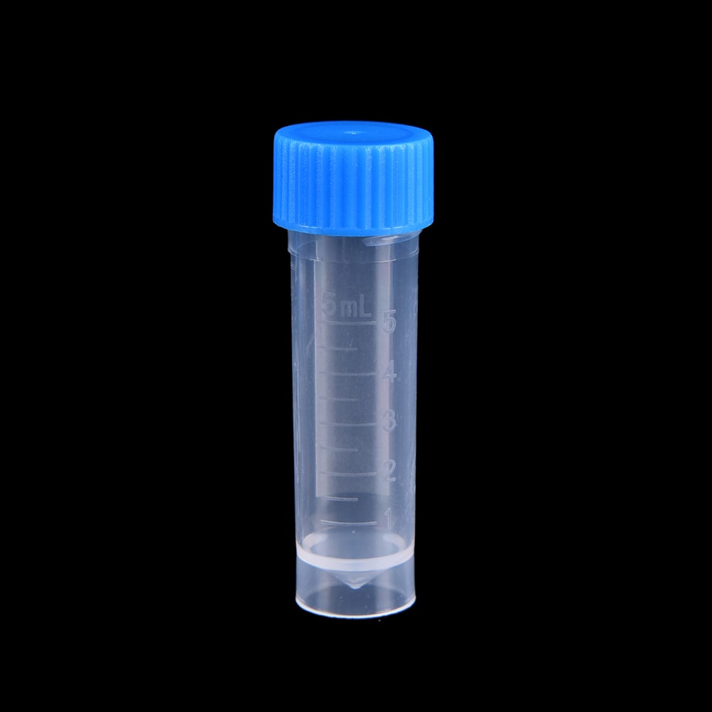 Portable Plastic Test Tubes Set with Caps 5ml Leakproof Lab Containers Pack
