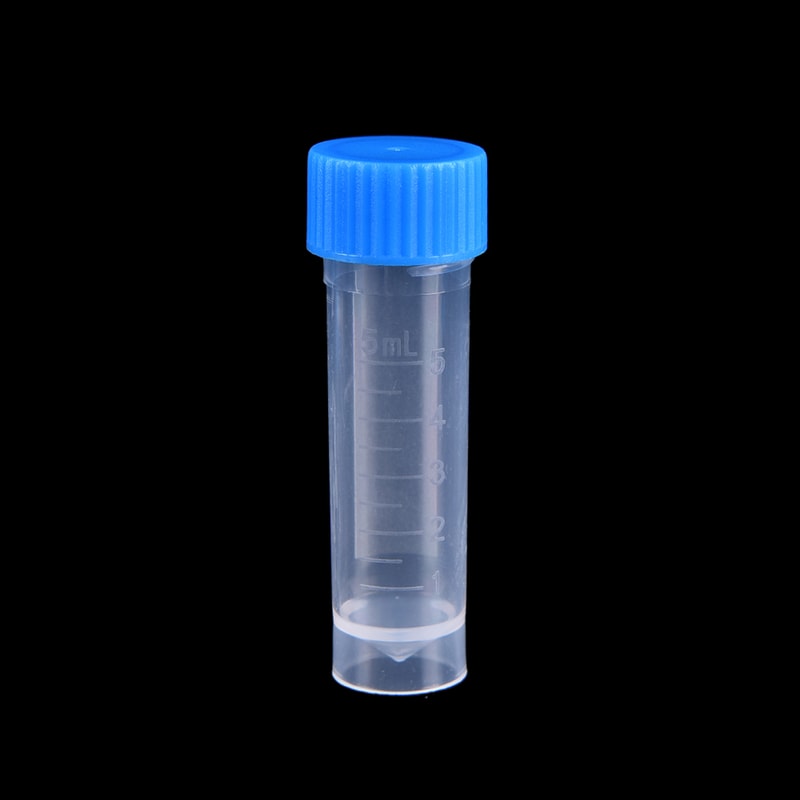 Portable Plastic Test Tubes Set with Caps 5ml Leakproof Lab Containers Pack