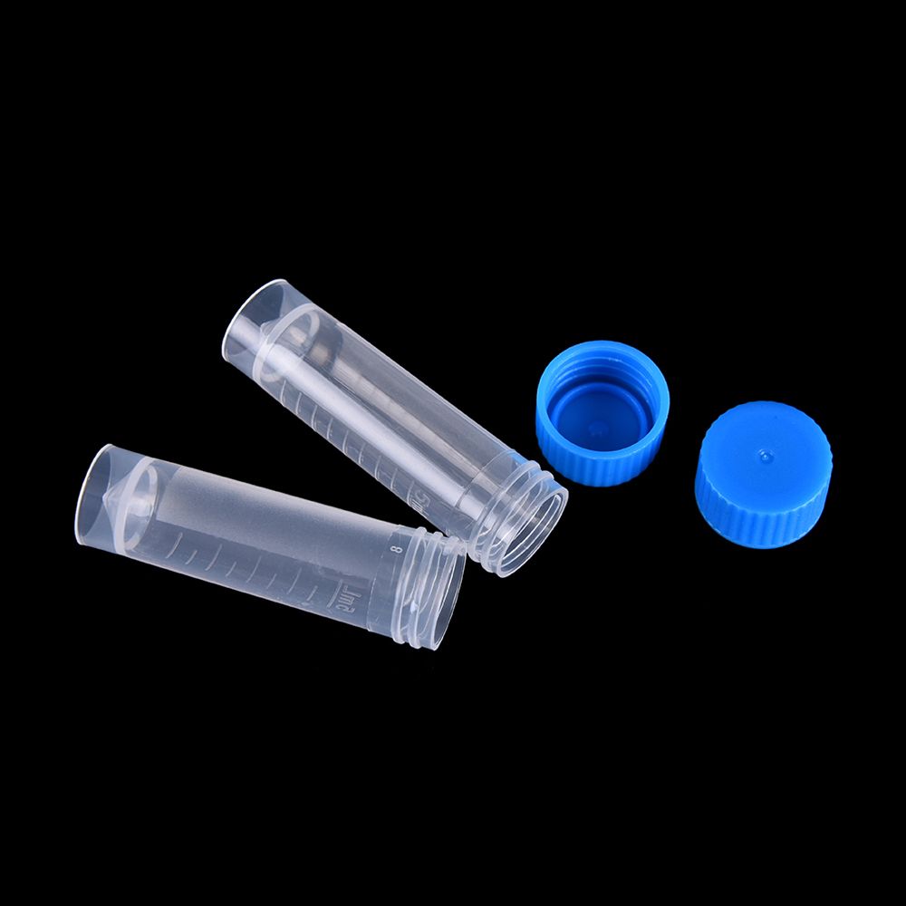 Portable Plastic Test Tubes Set with Caps 5ml Leakproof Lab Containers Pack