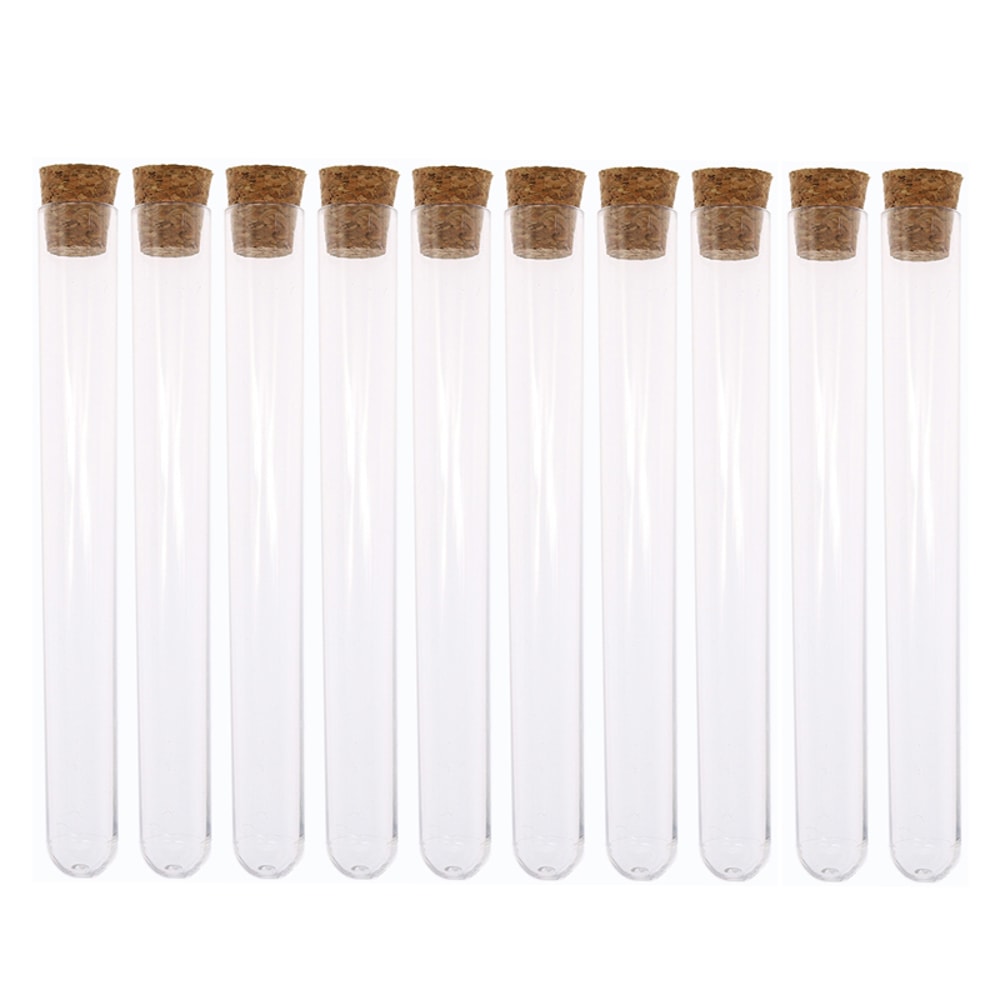 Plastic Test Tubes with Caps Transparent Laboratory Test Tubes Set