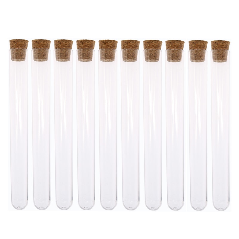 Plastic Test Tubes with Caps Transparent Laboratory Test Tubes Set