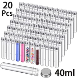 clear plastic test tubes with caps set multi purpose storage tubes for candy, spices & crafts