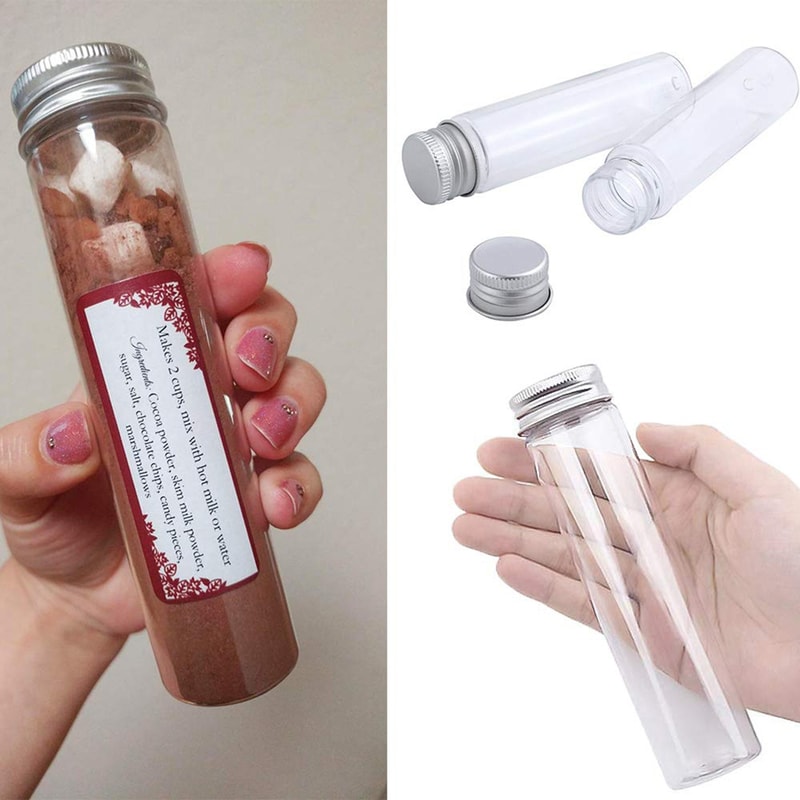 Clear Plastic Test Tubes with Screw Caps Party Favor Candy Containers