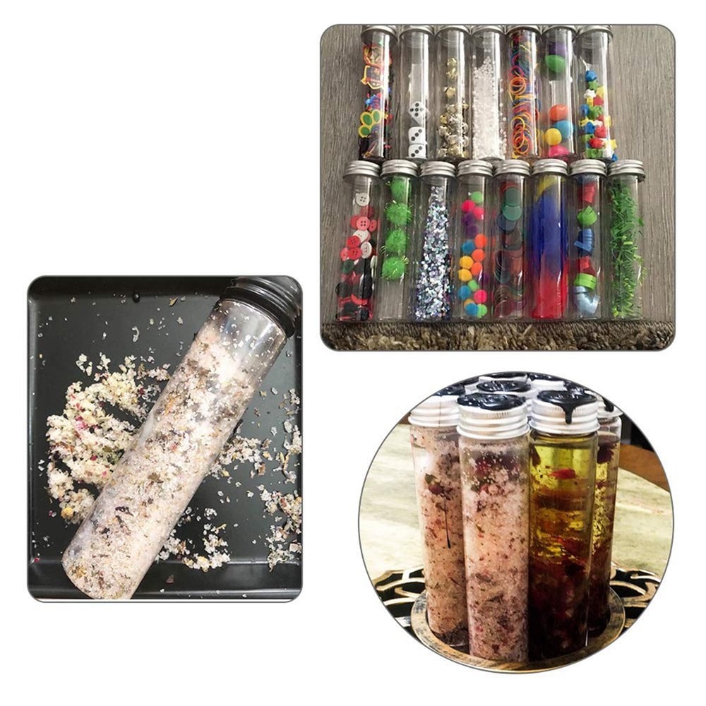 Clear Plastic Test Tubes with Screw Caps Party Favor Candy Containers