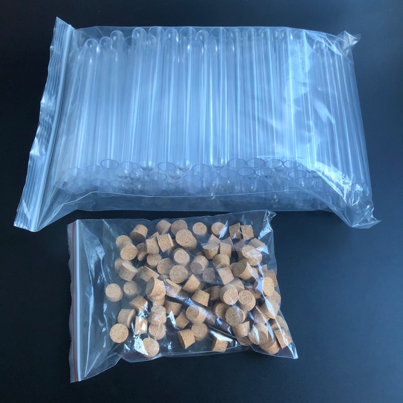 Clear Plastic Test Tubes with Corks for Crafts, Lab Use & Wedding Favor Displays