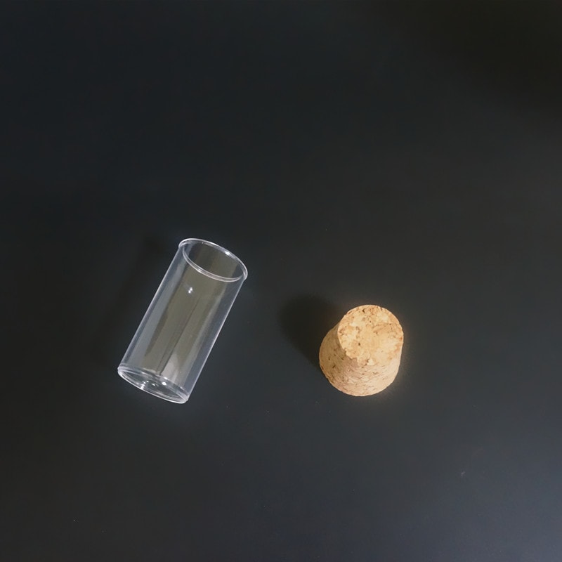 Plastic Test Tubes with Cork Stoppers for Lab and Drosophila Culture