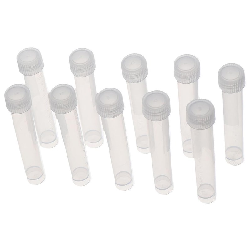plastic test tubes with caps Leakproof lab sample vials for storage and experiments