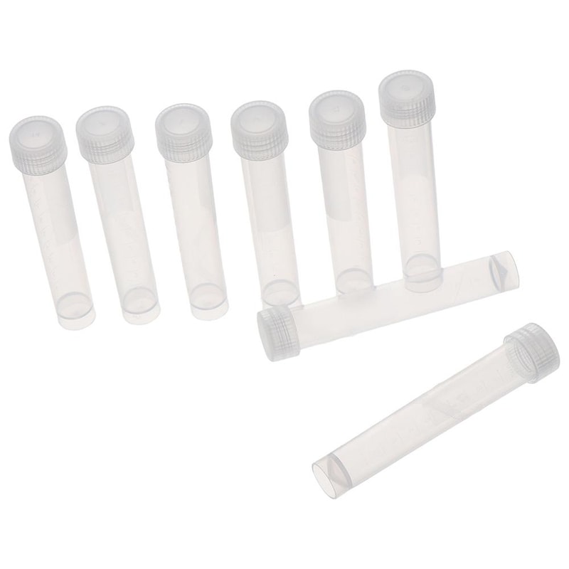 plastic test tubes with caps Leakproof lab sample vials for storage and experiments