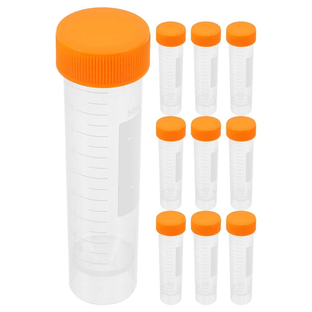 Plastic Centrifuge Test Tubes with Screw Caps Lab Sample Storage Set