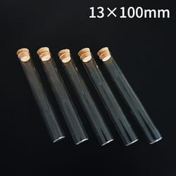 clear glass test tubes with cork stoppers set for lab experiments wedding favors and crafts