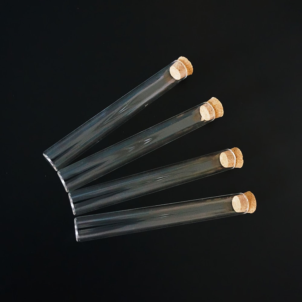 Clear Glass Test Tubes with Cork Stoppers Set for Lab Experiments Wedding Favors and Crafts