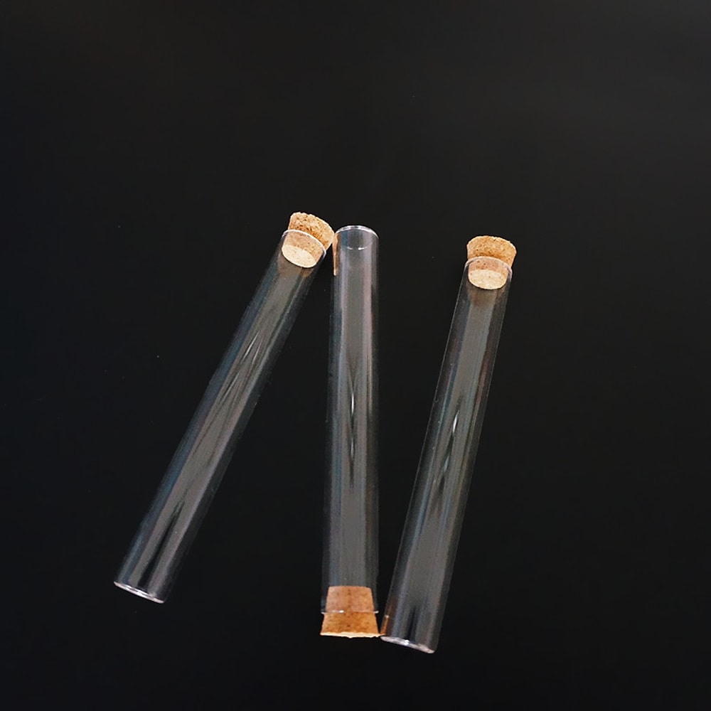 Clear Glass Test Tubes with Cork Stoppers Set for Lab Experiments Wedding Favors and Crafts