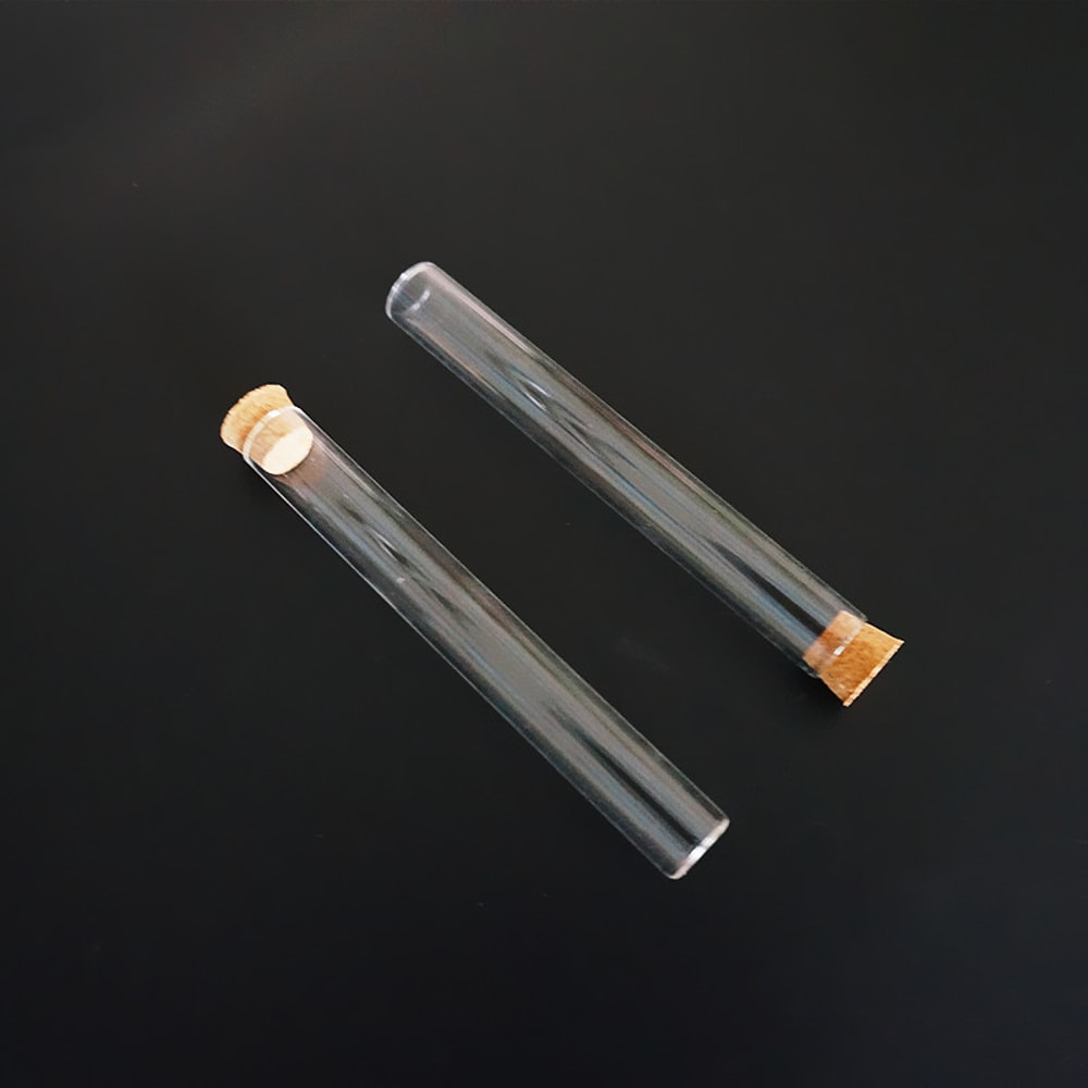 Clear Glass Test Tubes with Cork Stoppers Set for Lab Experiments Wedding Favors and Crafts