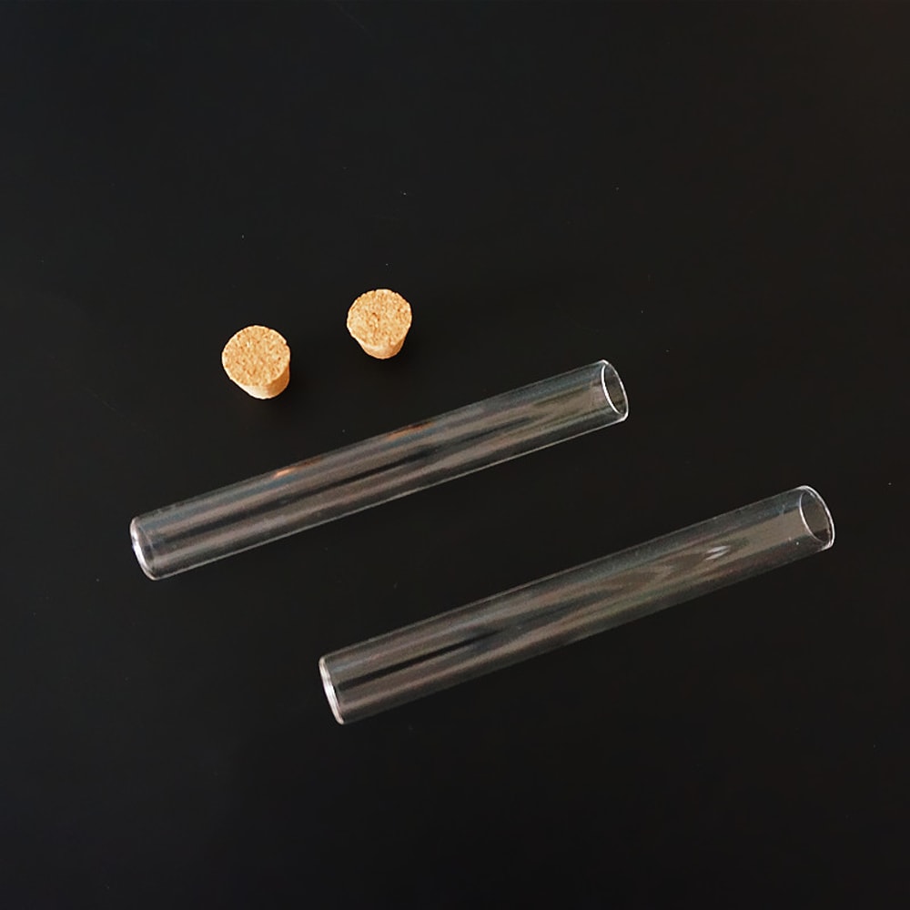 Clear Glass Test Tubes with Cork Stoppers Set for Lab Experiments Wedding Favors and Crafts