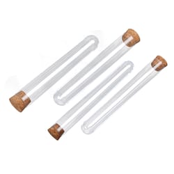 clear plastic test tubes with caps set transparent test tube vials for lab, crafts & storage
