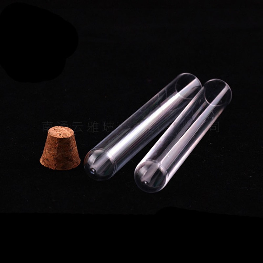 Clear Plastic Test Tubes with Caps Set Transparent Test Tube Vials for Lab, Crafts & Storage