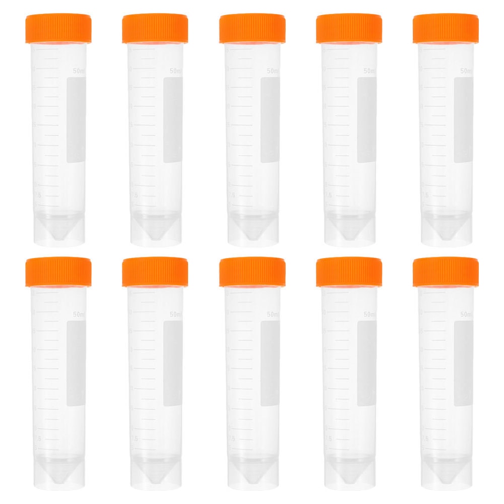 Leakproof Plastic Test Tubes with Screw Caps Pack Lab Storage Vials