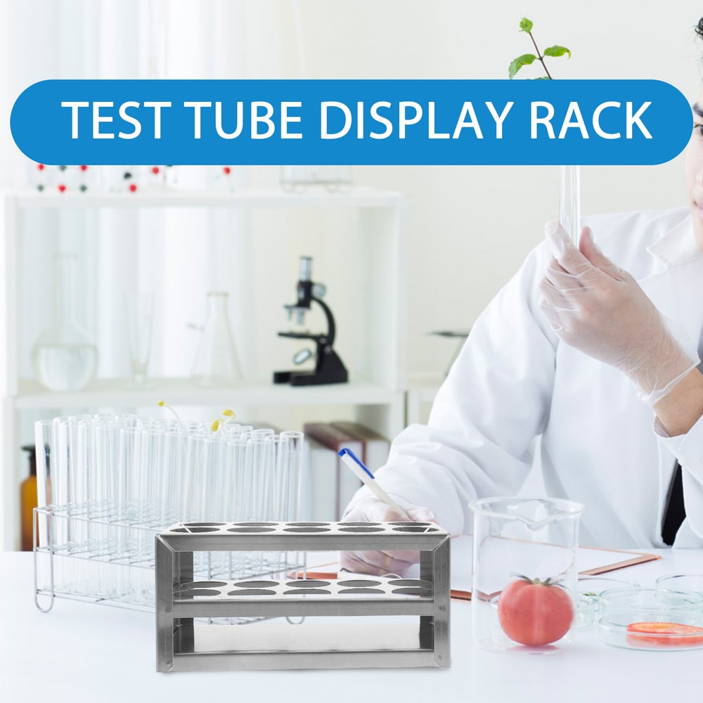 Stainless Steel Test Tube Rack Hole Lab Tube Holder for Organized Lab Storage