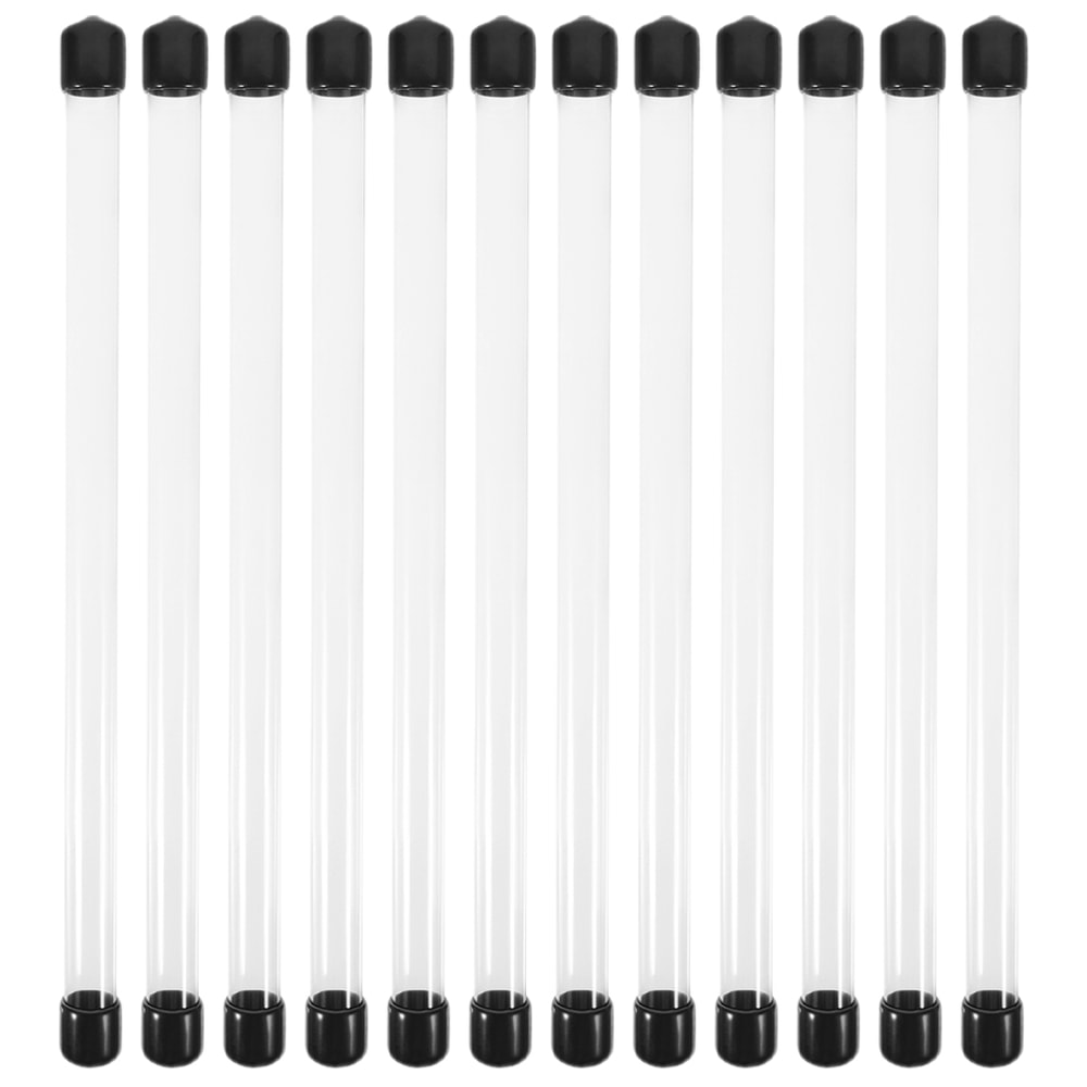 Portable incense holder tubes set Transparent incense storage containers with airtight lids