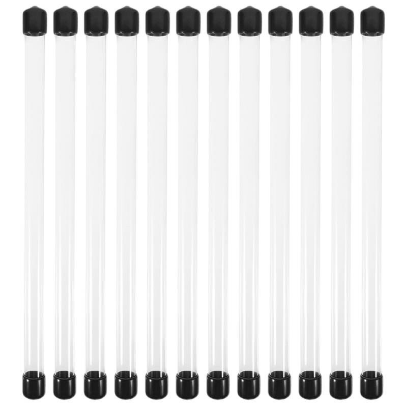 Portable incense holder tubes set Transparent incense storage containers with airtight lids