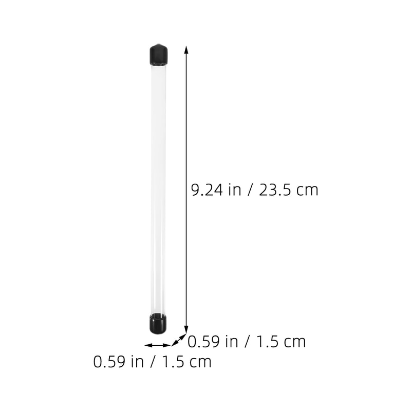 Portable incense holder tubes set Transparent incense storage containers with airtight lids