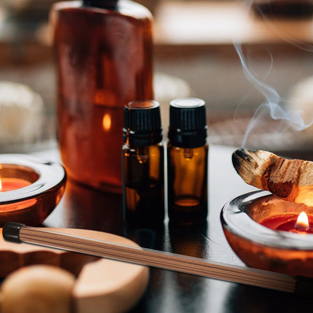 Portable incense holder tubes set Transparent incense storage containers with airtight lids