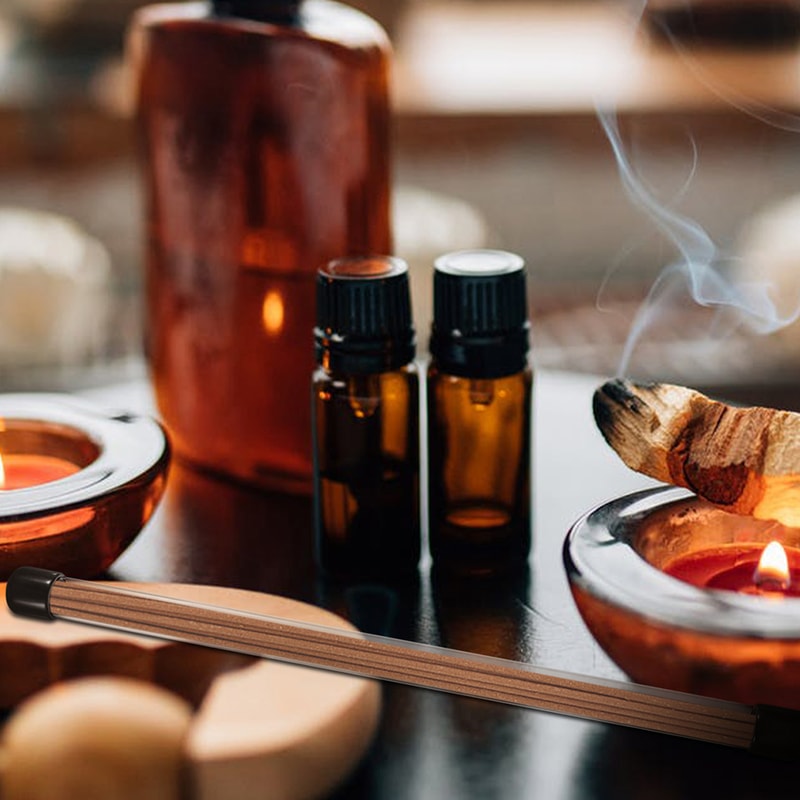 Portable incense holder tubes set Transparent incense storage containers with airtight lids