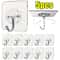 Transparent Heavy Duty Adhesive Wall Hooks Stainless Steel Self Adhesive Hooks For Kitchen Bathroom 5