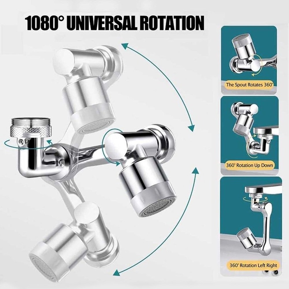 Swivel Faucet Extender With Dual Spray Modes Universal Tap Aerator 5