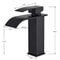 Black Waterfall Bathroom Faucet Single Hole Vessel Sink Mixer Tap Hot And Cold 1