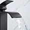 Black Waterfall Bathroom Faucet Single Hole Vessel Sink Mixer Tap Hot And Cold 3