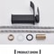 Black Waterfall Bathroom Faucet Single Hole Vessel Sink Mixer Tap Hot And Cold 5