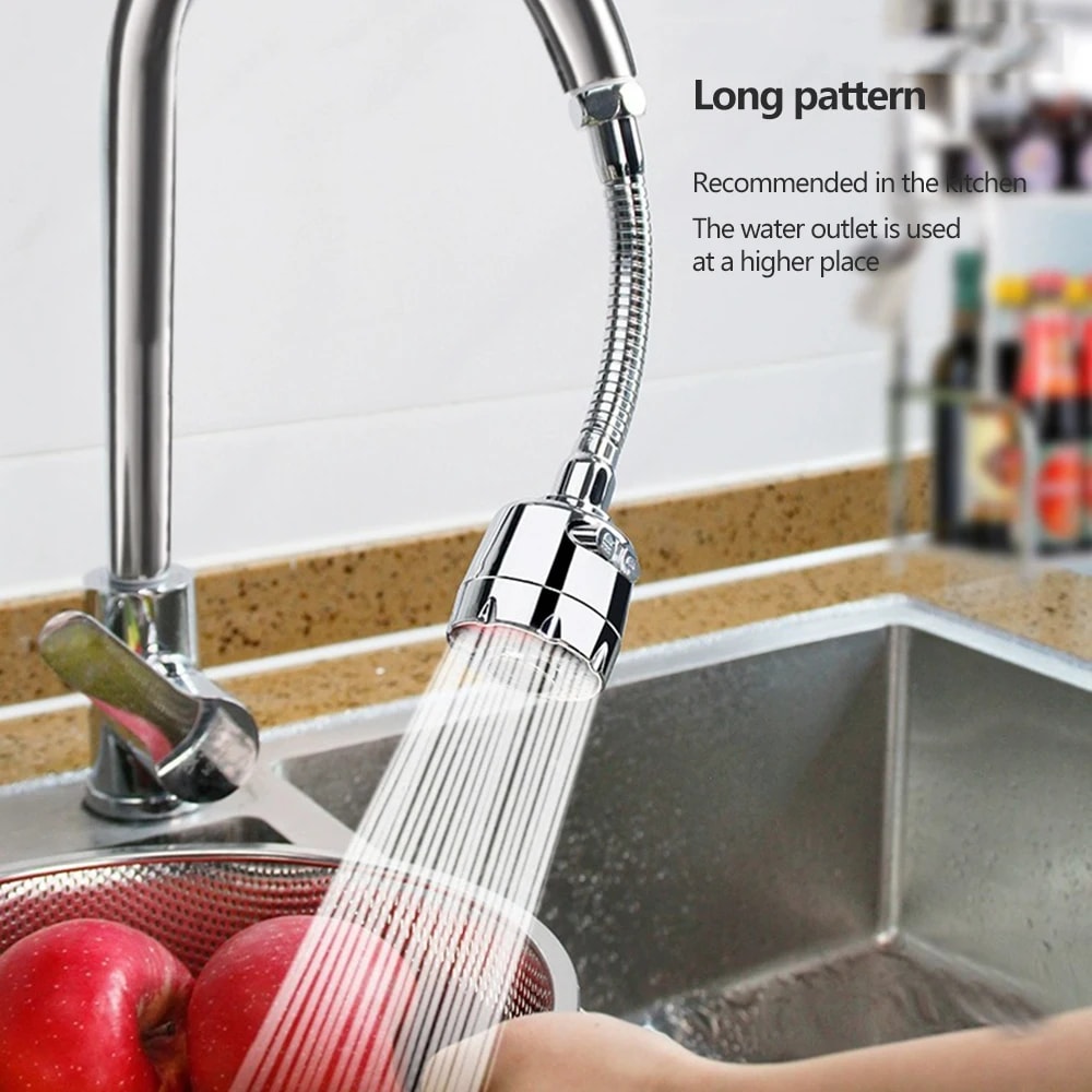 Swivel Faucet Aerator Dual Mode Sprayer Water Saving Kitchen Tap Attachment