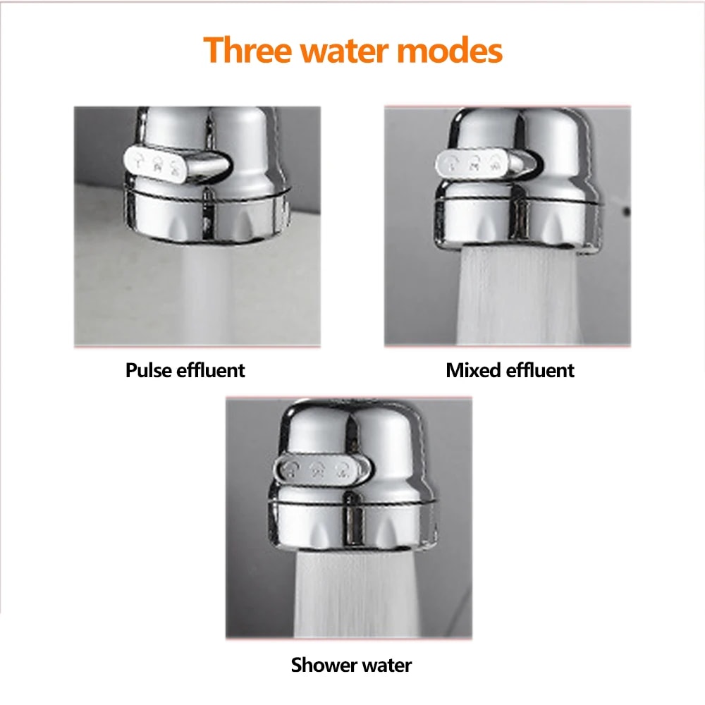 Swivel Faucet Aerator Dual Mode Sprayer Water Saving Kitchen Tap Attachment