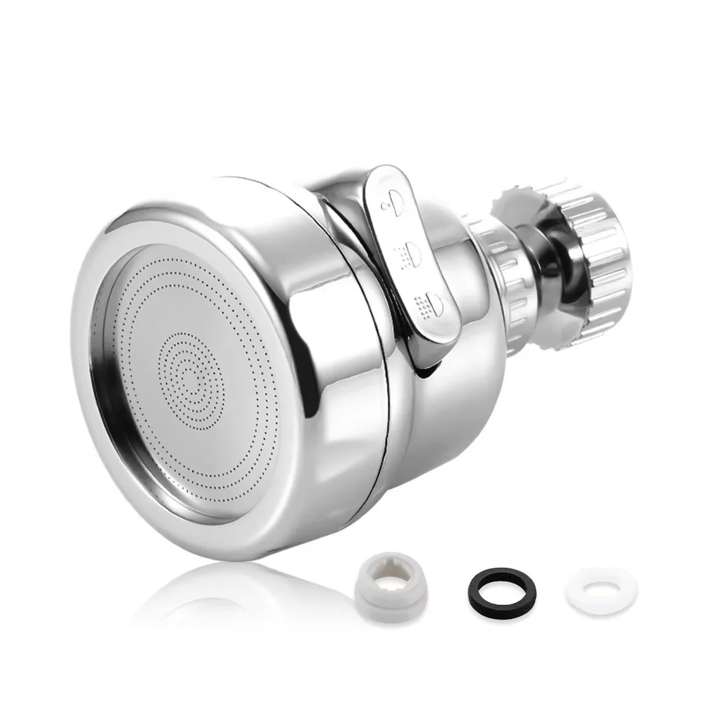 Swivel Faucet Aerator Dual Mode Sprayer Water Saving Kitchen Tap Attachment