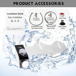 hot & cold non electric bidet toilet attachment for feminine hygiene and personal care