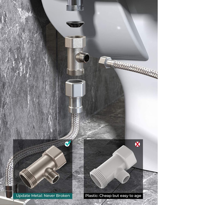 Hot & Cold Non Electric Bidet Toilet Attachment for Feminine Hygiene and Personal Care