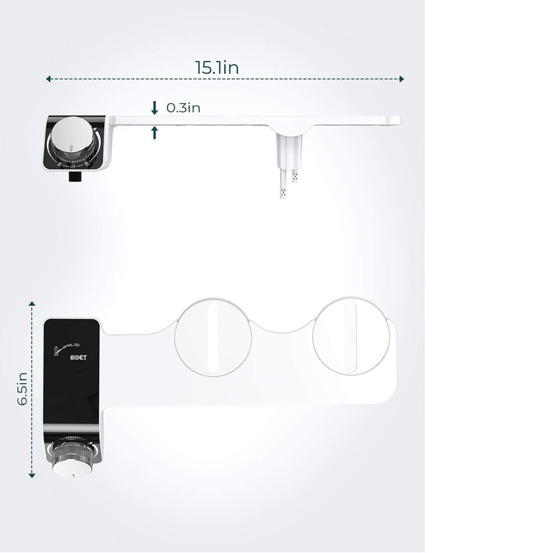 Hot & Cold Non Electric Bidet Toilet Attachment for Feminine Hygiene and Personal Care