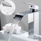 Waterfall Bathroom Faucet Black Stainless Steel Sink Mixer Hot And Cold Basin Tap 1