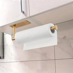 under cabinet paper towel holder stainless steel self adhesive kitchen rack no drill wall mount