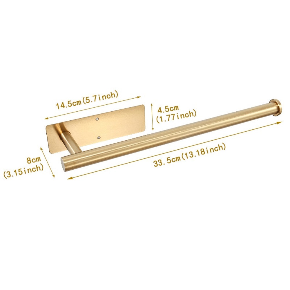 Under Cabinet Paper Towel Holder Stainless Steel Self Adhesive Kitchen Rack No Drill Wall Mount 6
