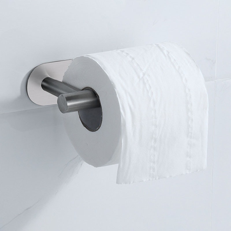 Self Adhesive Stainless Steel Toilet Paper Holder Wall Mounted Organizer