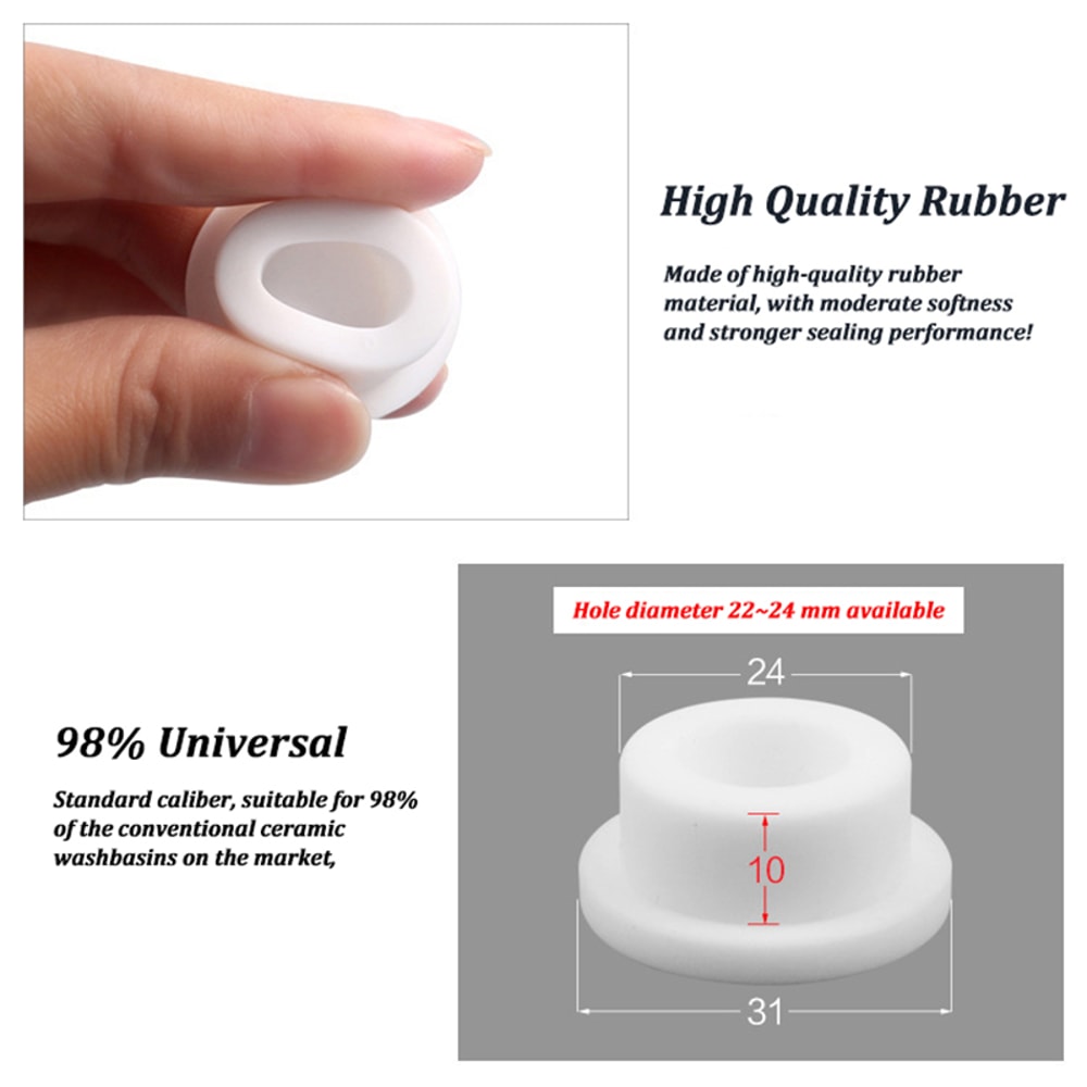Universal Sink Overflow Ring Set Leakproof Drain Plug Kit For Bathroom Kitchen Bathtub 3